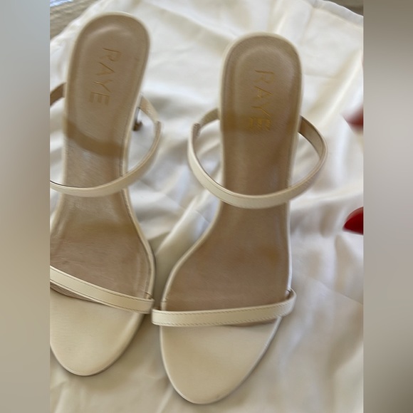 RAYE white leather heels sz 7.5 - Picture 5 of 10